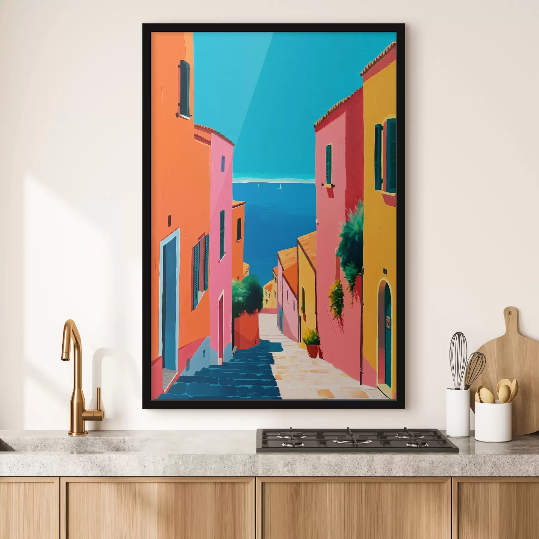  Peintures Vue mer et rue lumineuse f39579