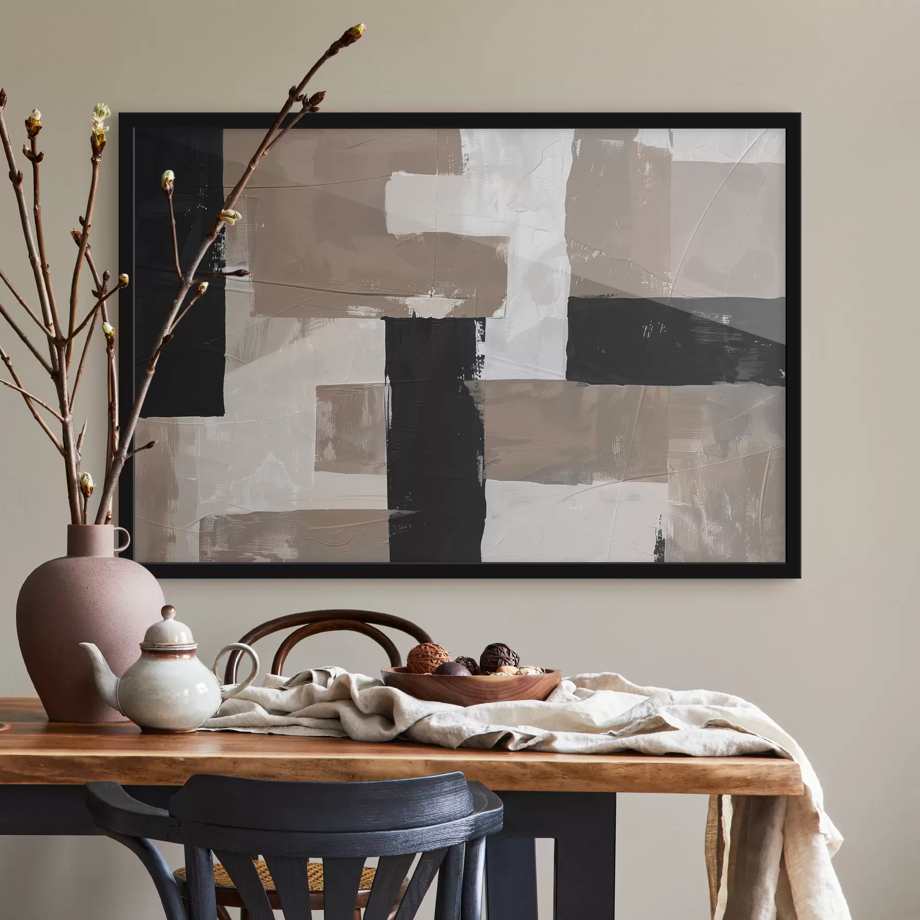  Schilderijen Abstractie met imitatie van textuur f39560