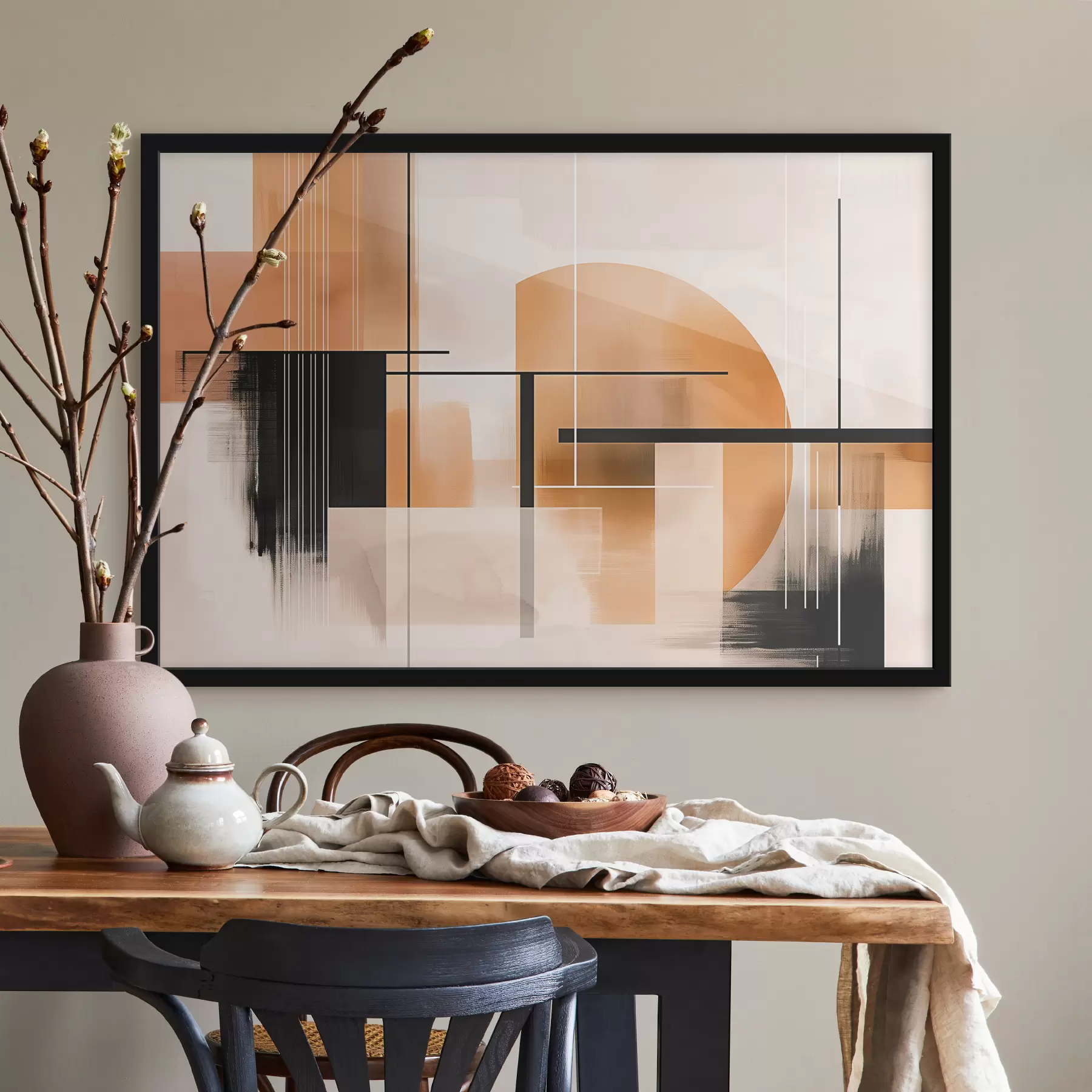 Fotobehang Abstractie met geometrische vormen f39561