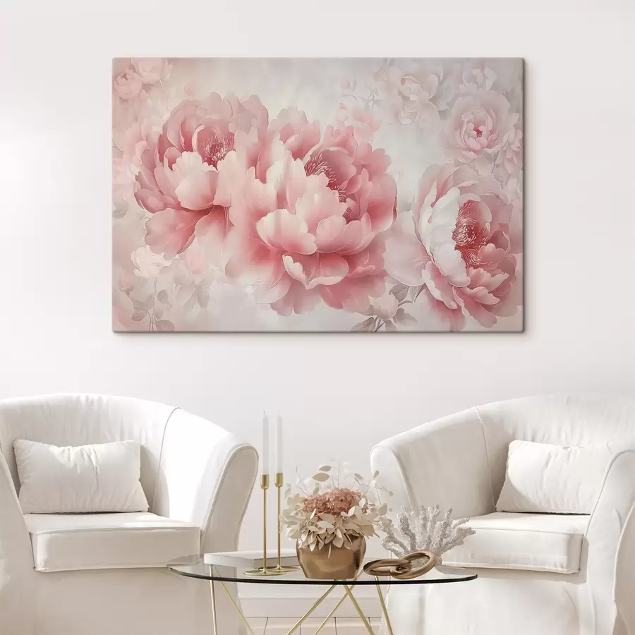  Peintures Pivoines roses s39690
