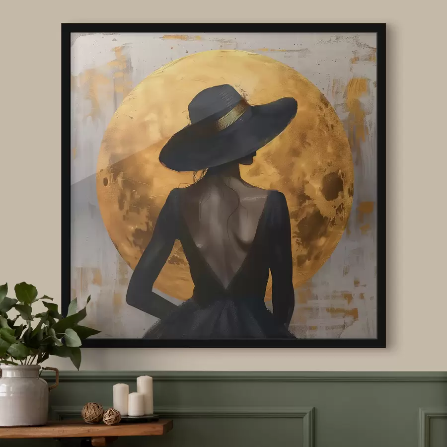 Fotobehang Het meisje in het zwart f39685