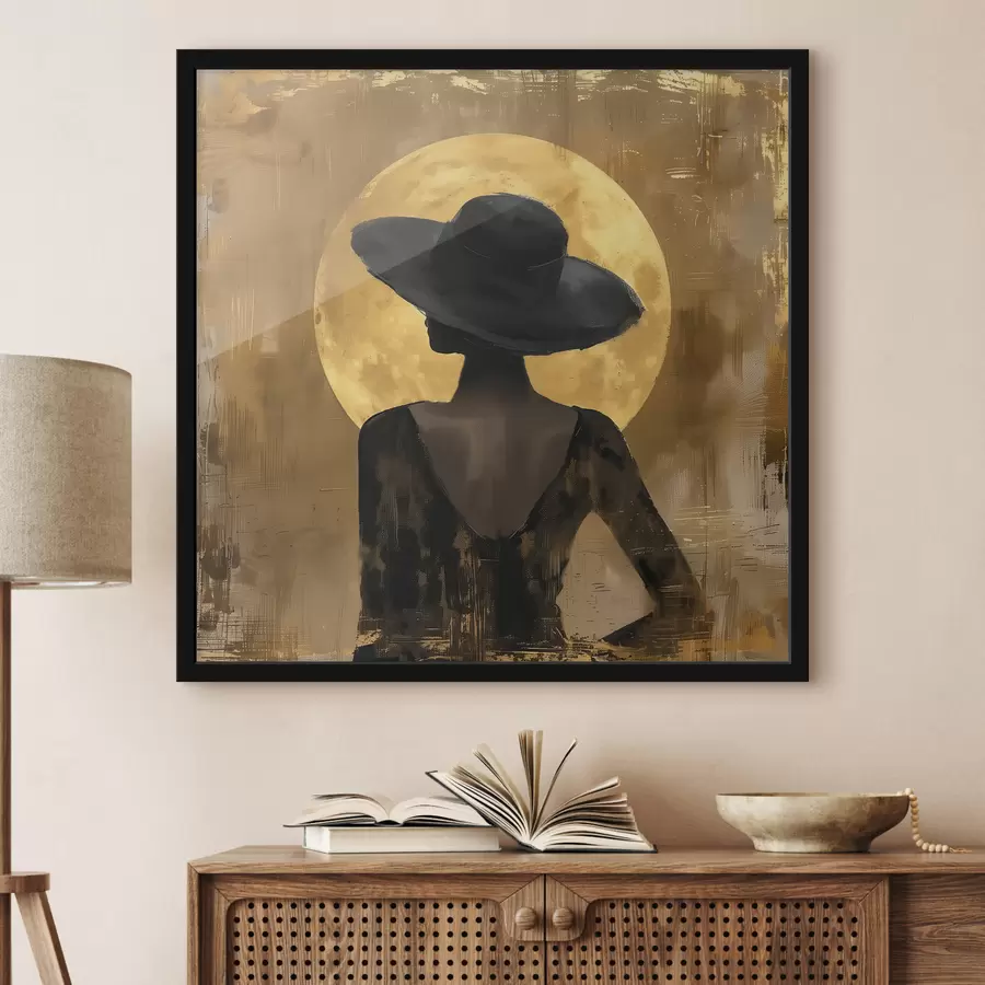 Papier peint photo La fille en noir f39686