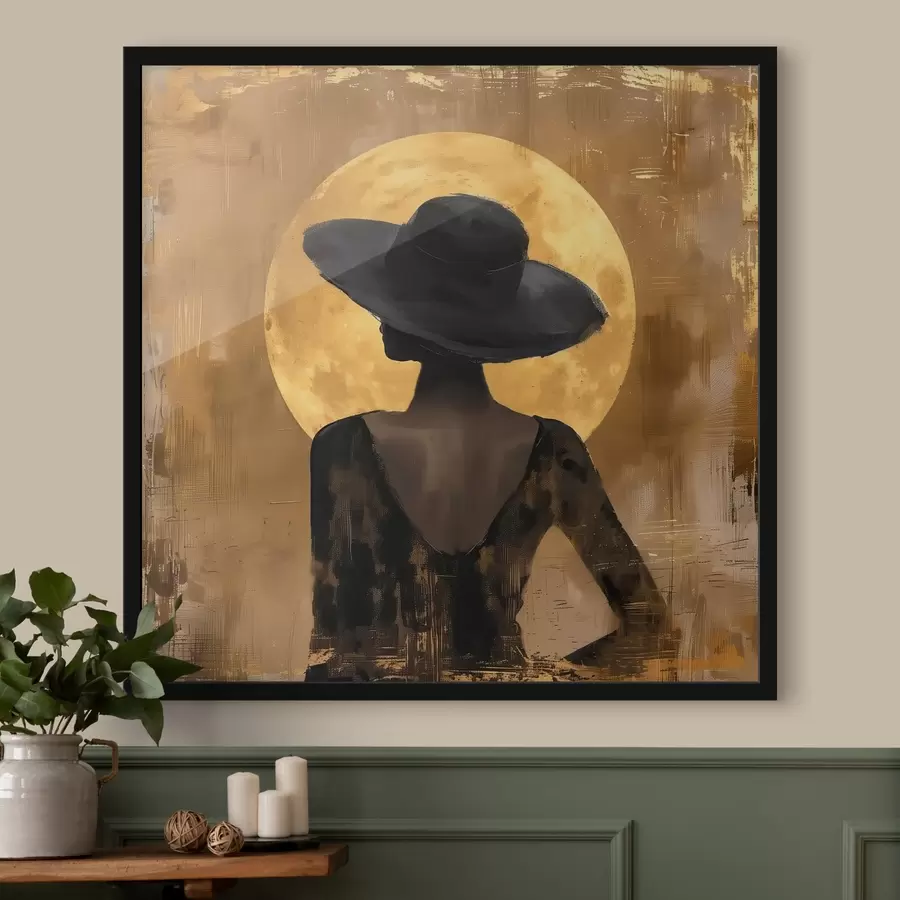  Peintures La fille en noir f39686