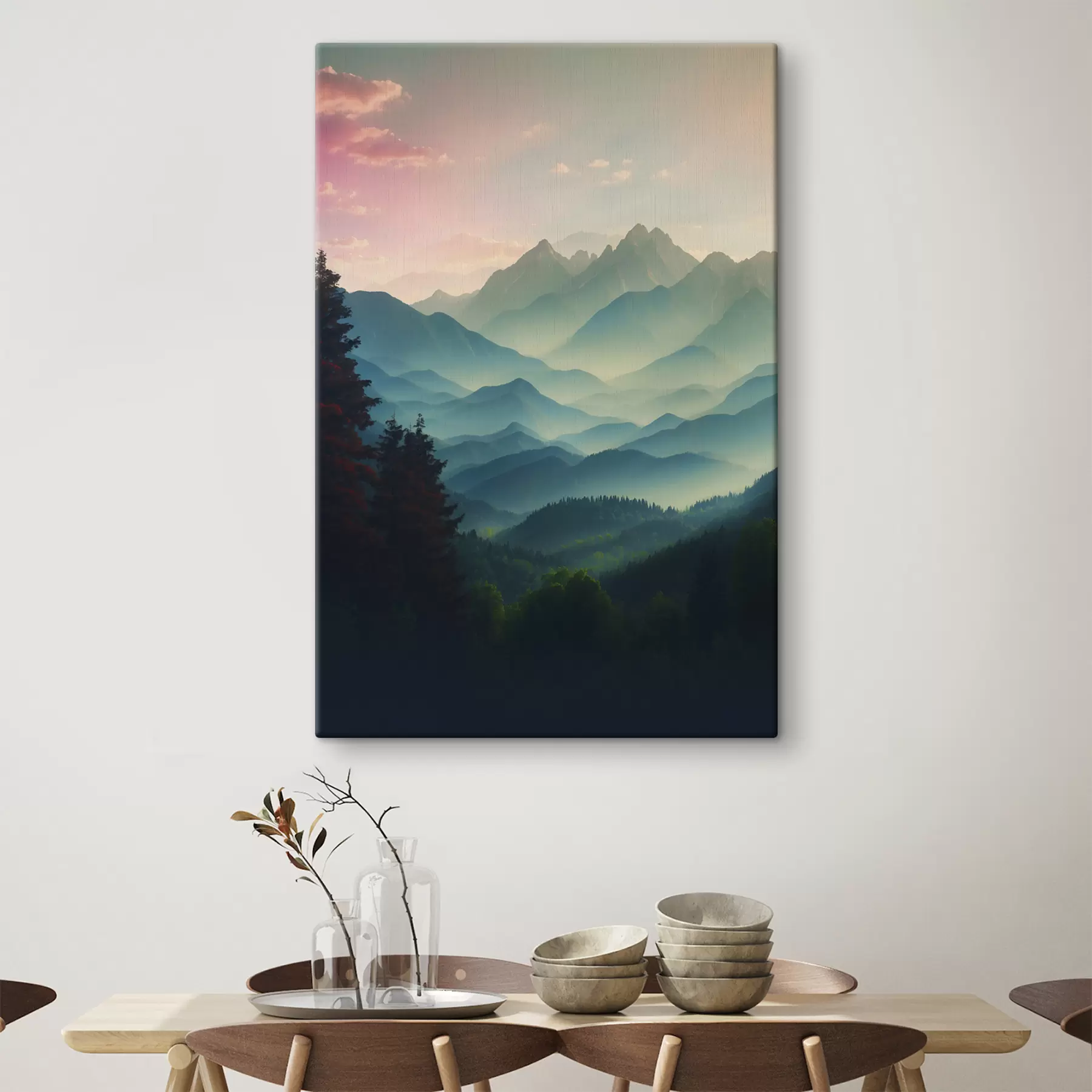 Fotobehang Uitzicht op de bergen bij zonsopgang s39607