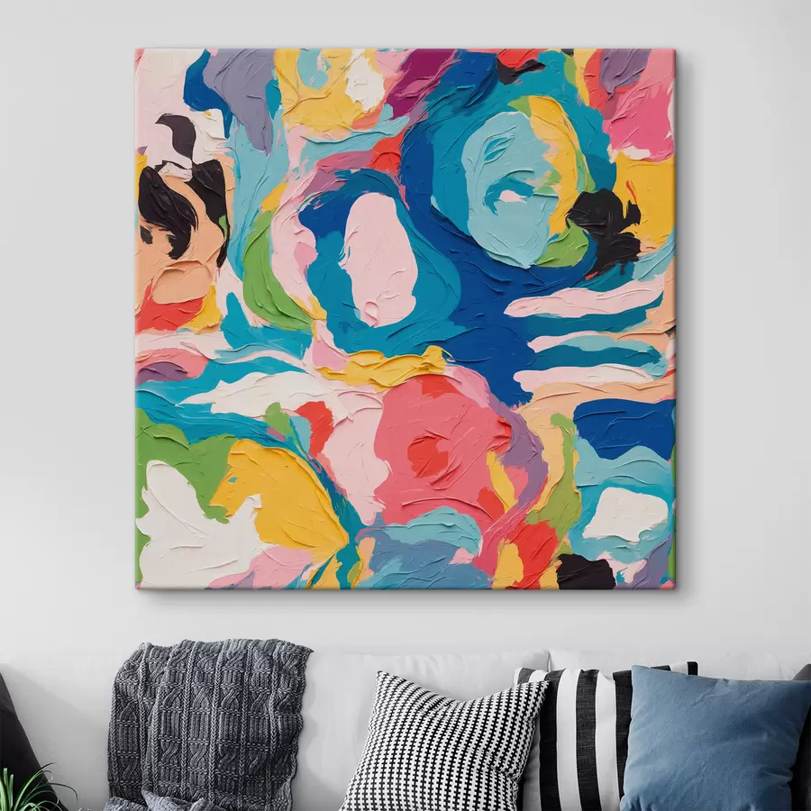  Peintures Tableau abstrait avec peintures multicolores s39612