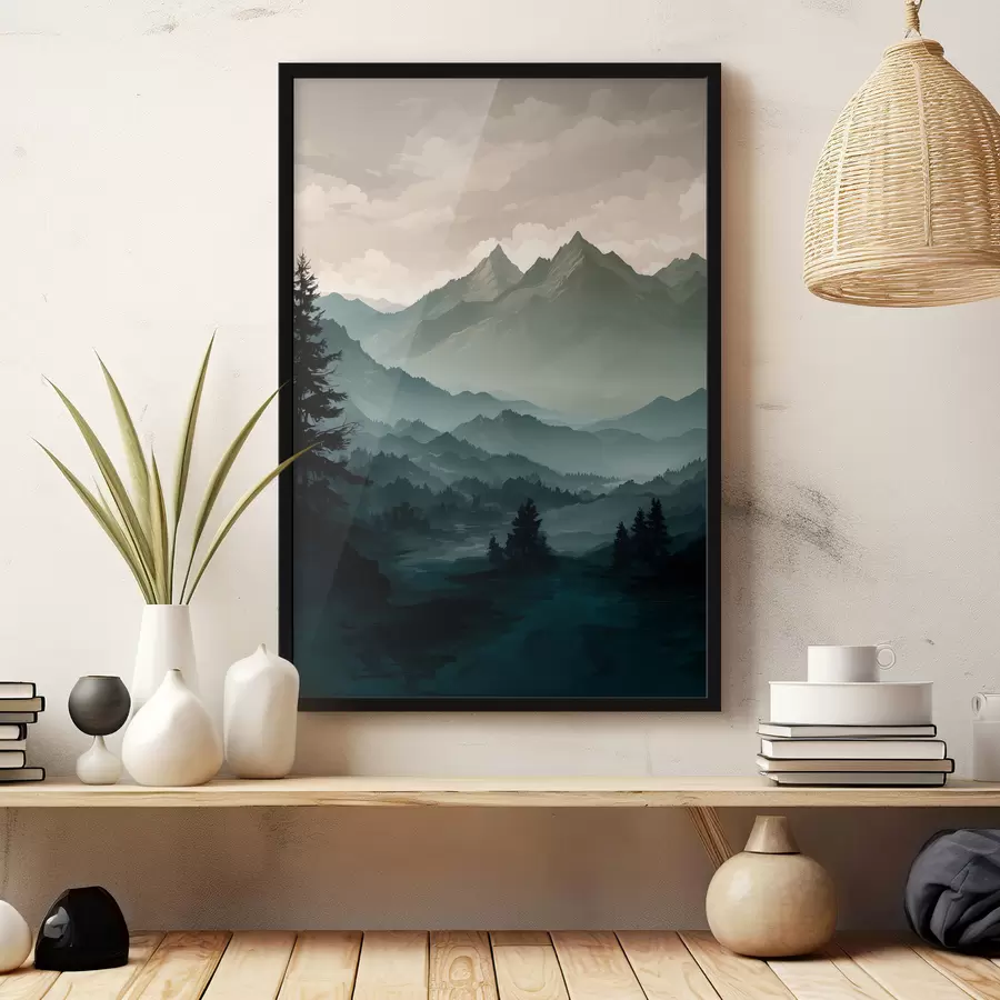 Fotobehang Berg uitzicht f39587