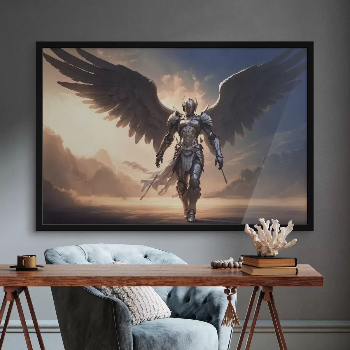 Poster Engel in harnas f39595