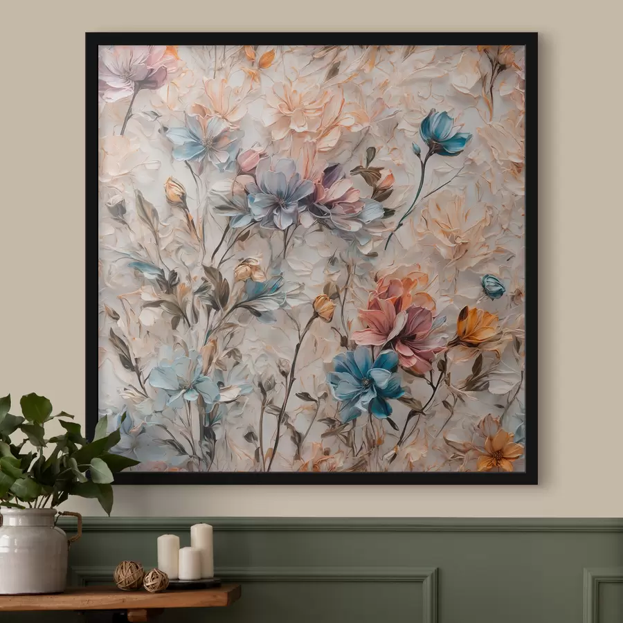 Fotobehang Abstracte bloemen en bladeren f39605