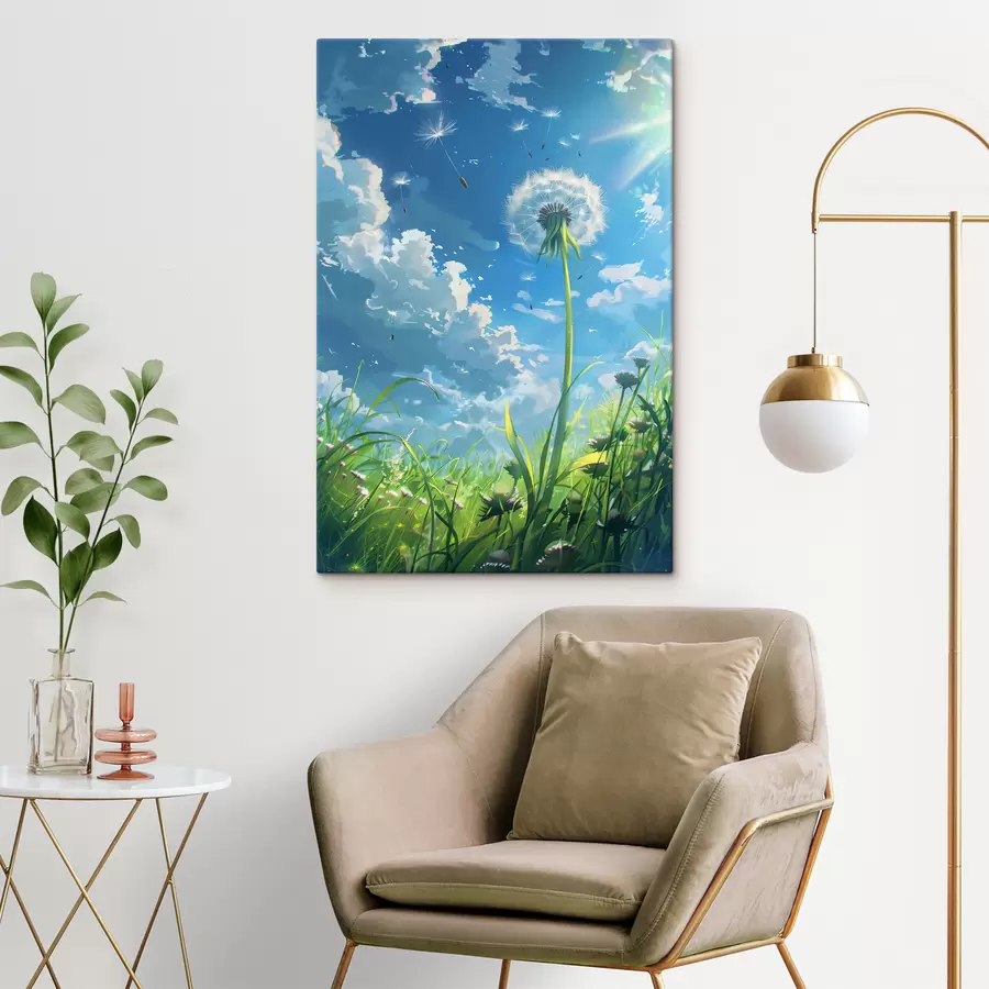 Papier peint photo Pissenlit dans le champ s39794