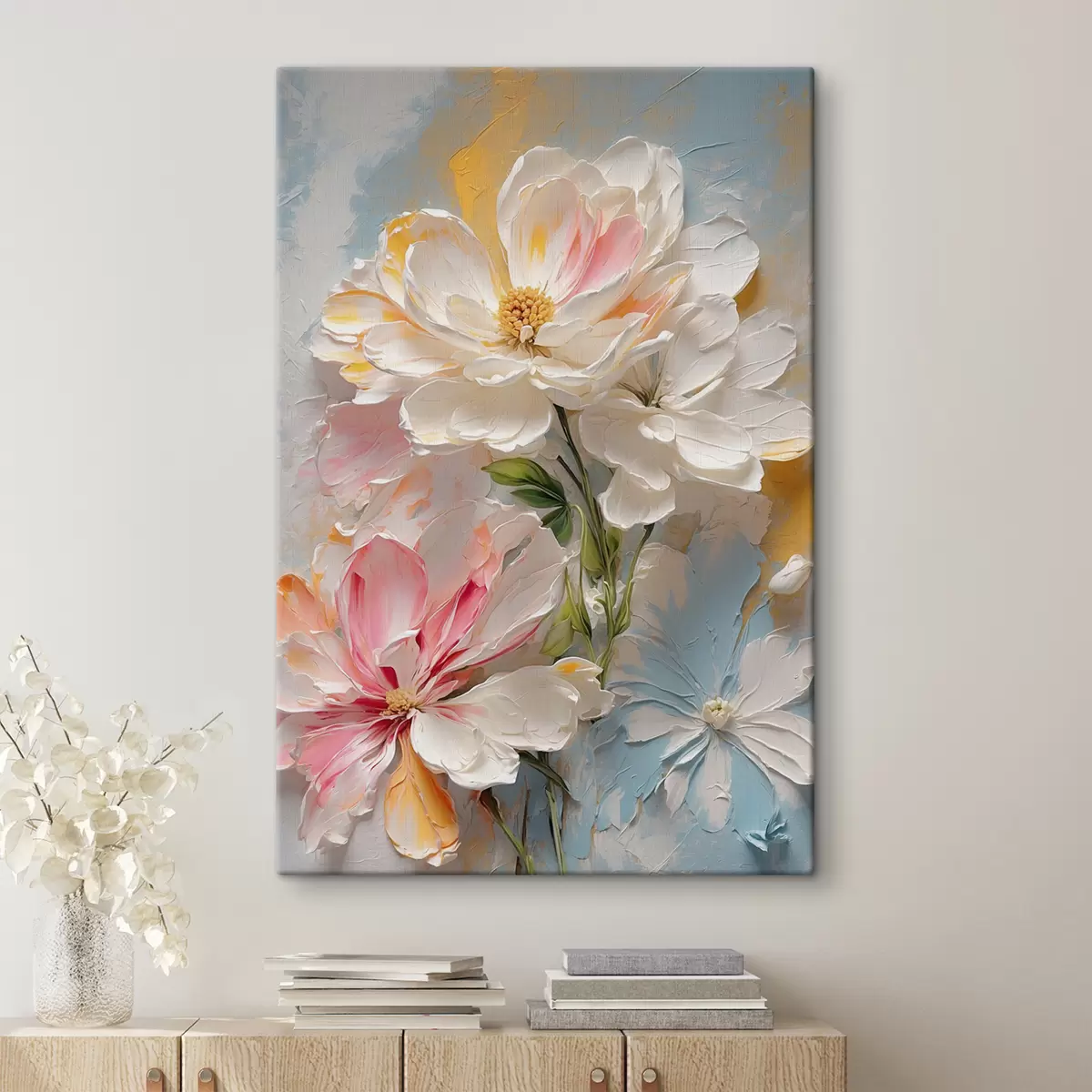  Peintures Fleurs abstraites sur fond abstrait s39866