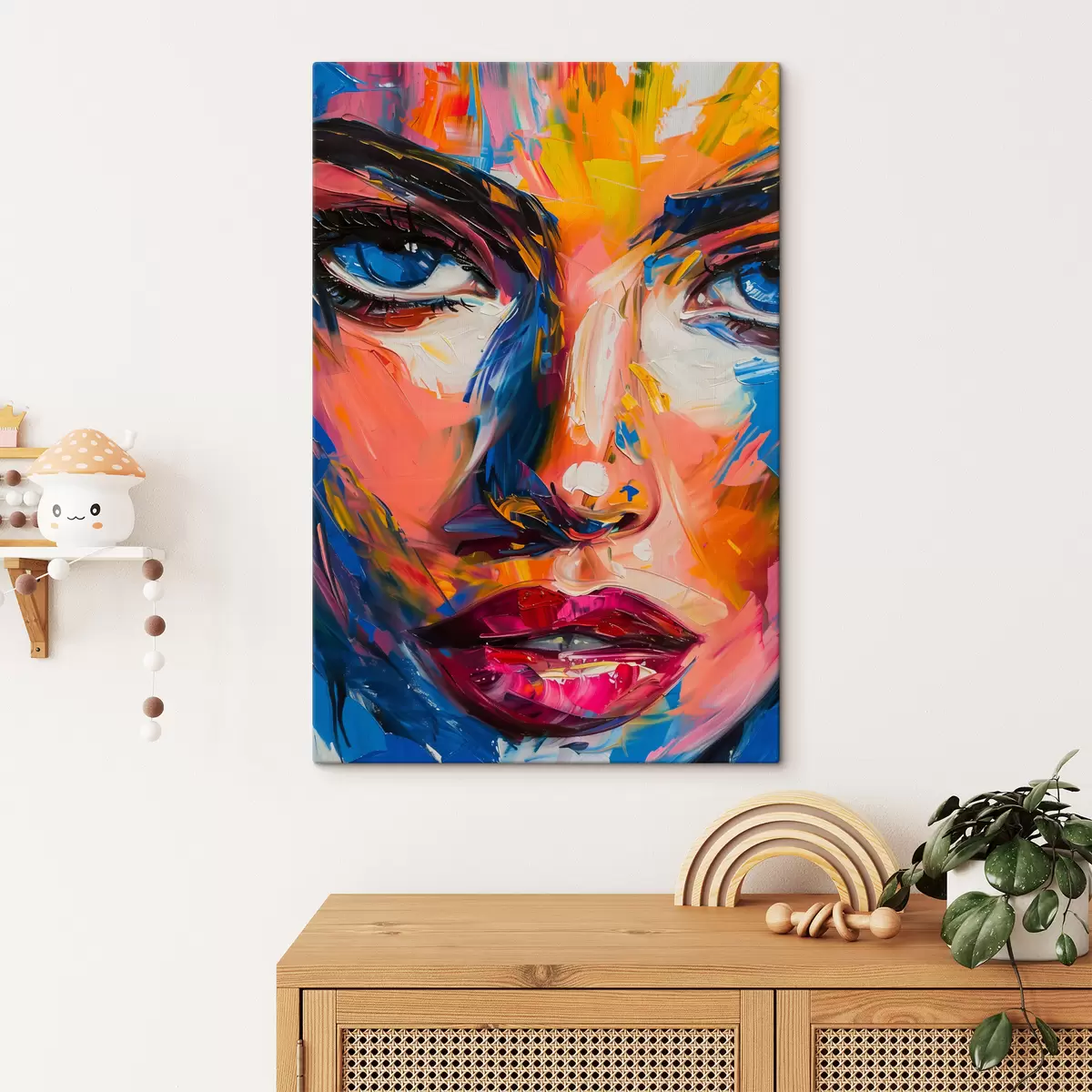  Peintures Visage de fille en couleurs s39883