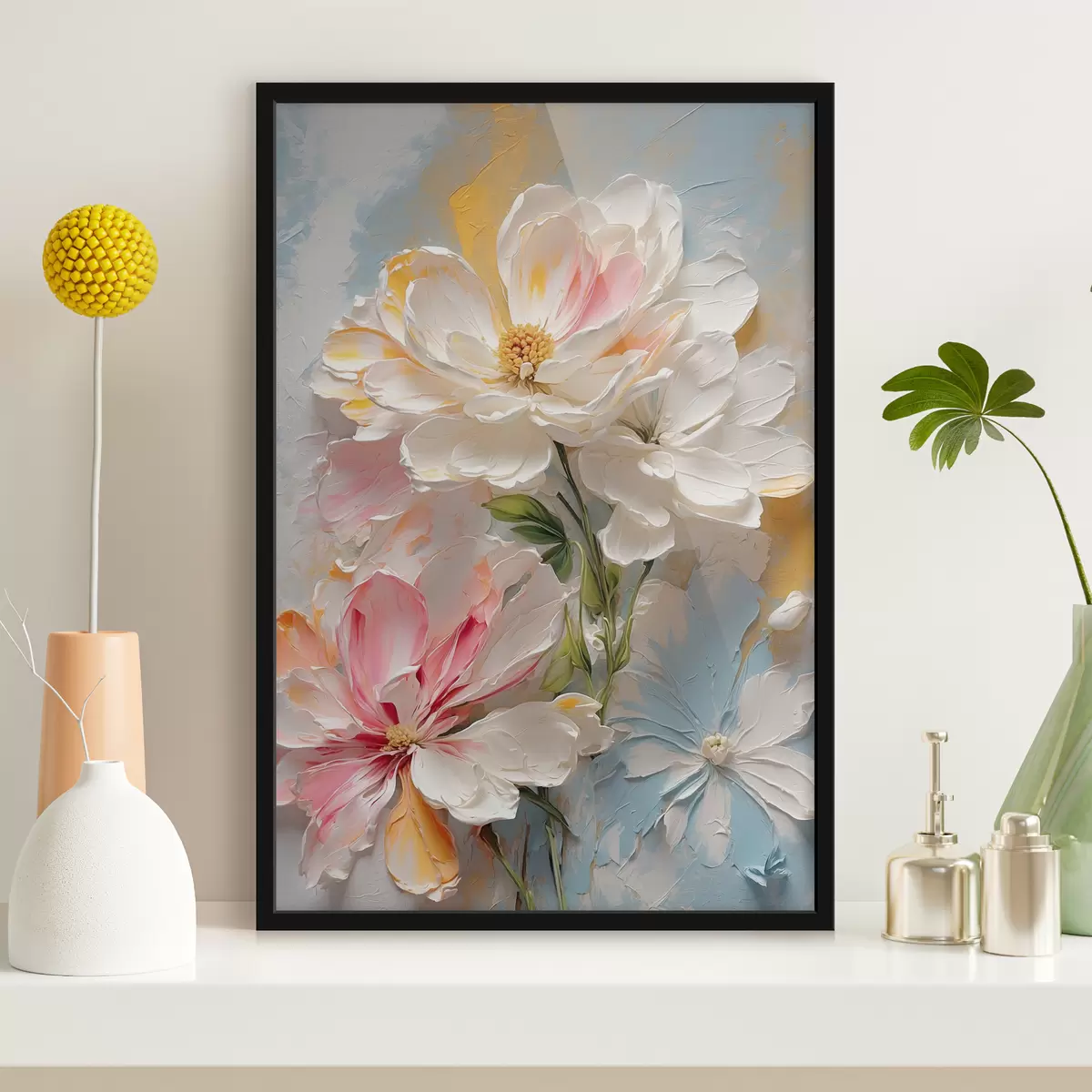 Affiche Fleurs abstraites sur fond abstrait f39866