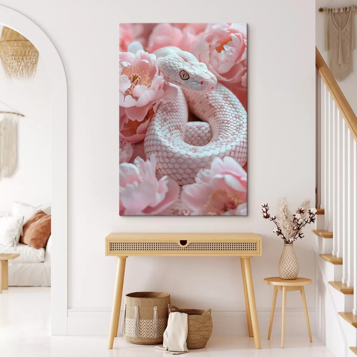  Peintures Fleurs, serpent, rose, rose pâle s39944