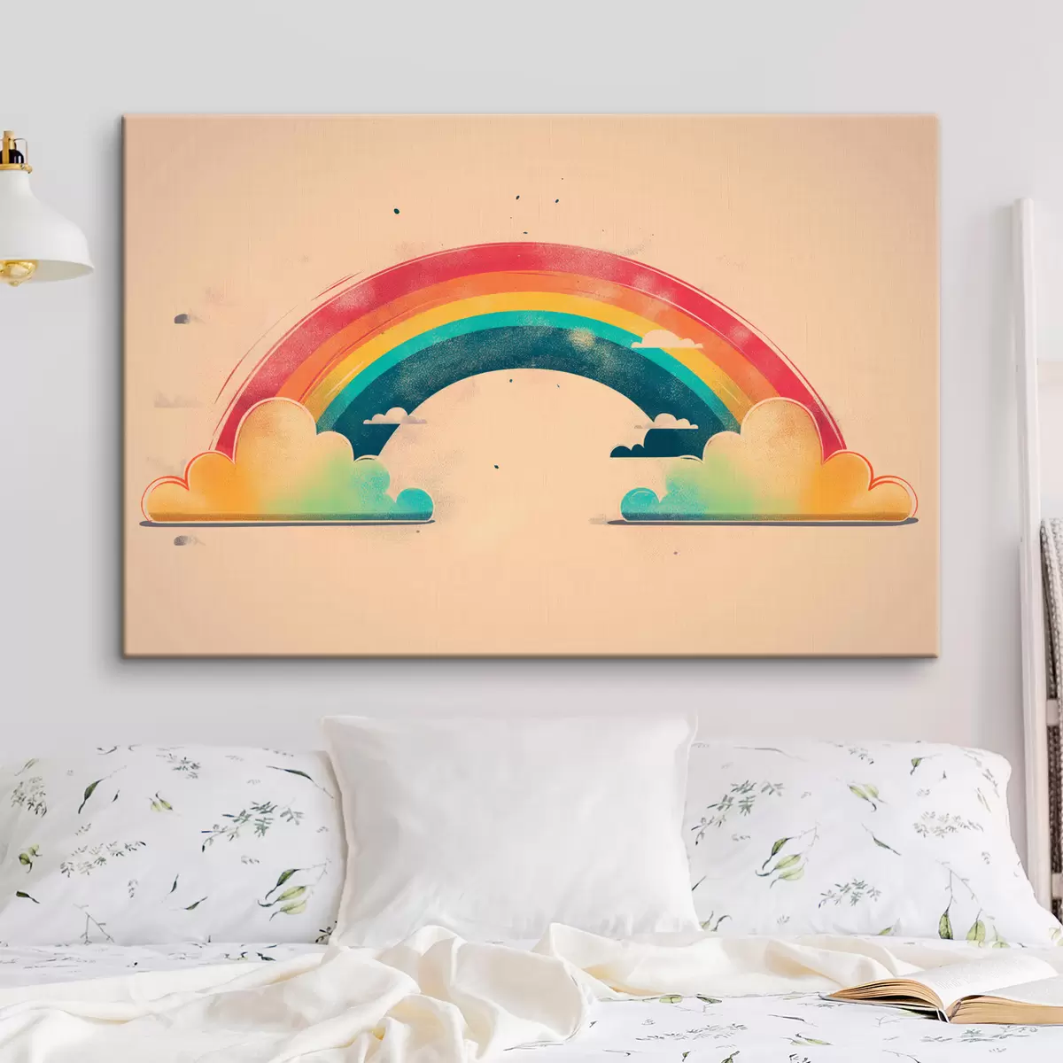  Peintures Arc-en-ciel lumineux, nuages s39945
