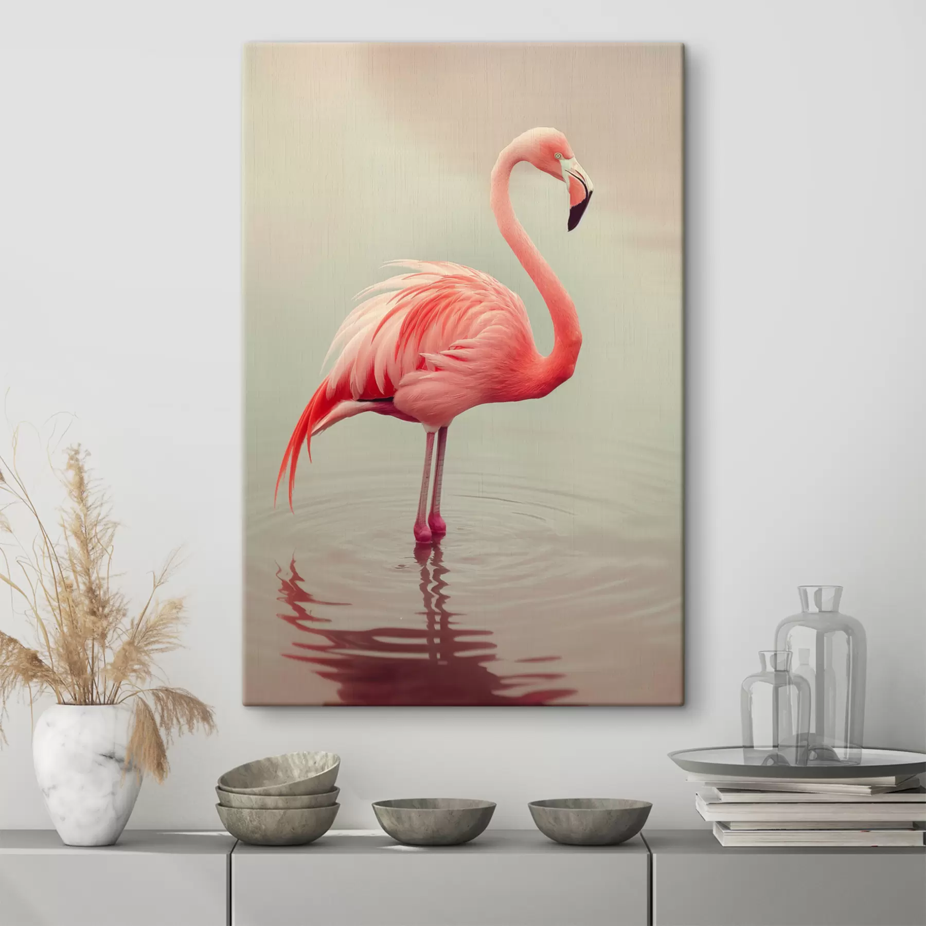Fotobehang Roze flamingo s39965