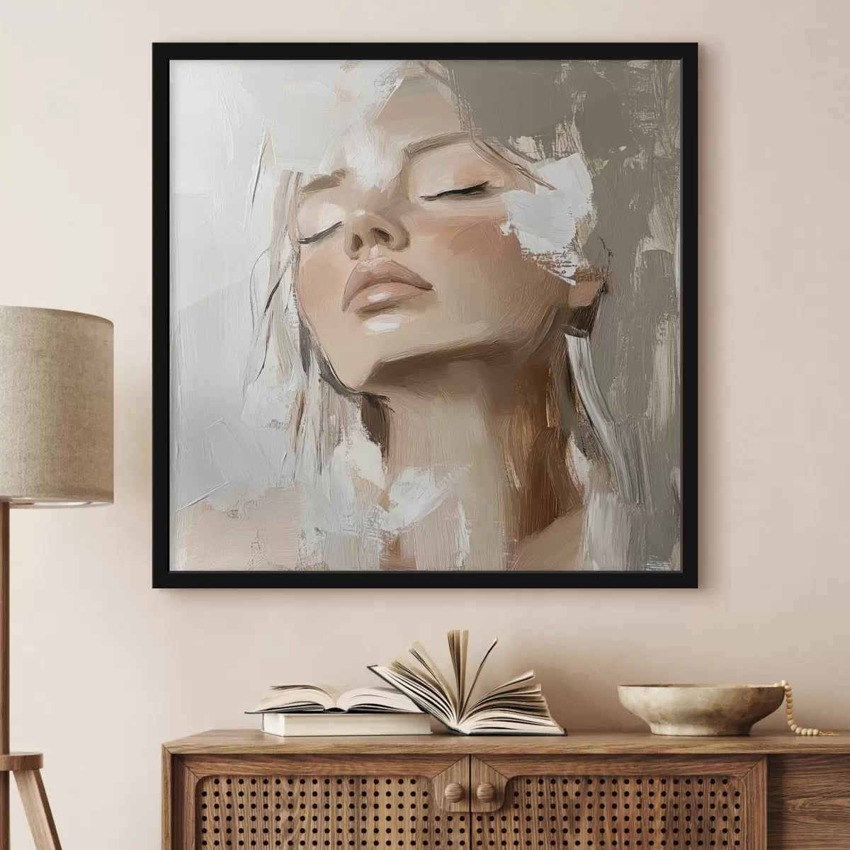 Poster Meisje, olie f39910