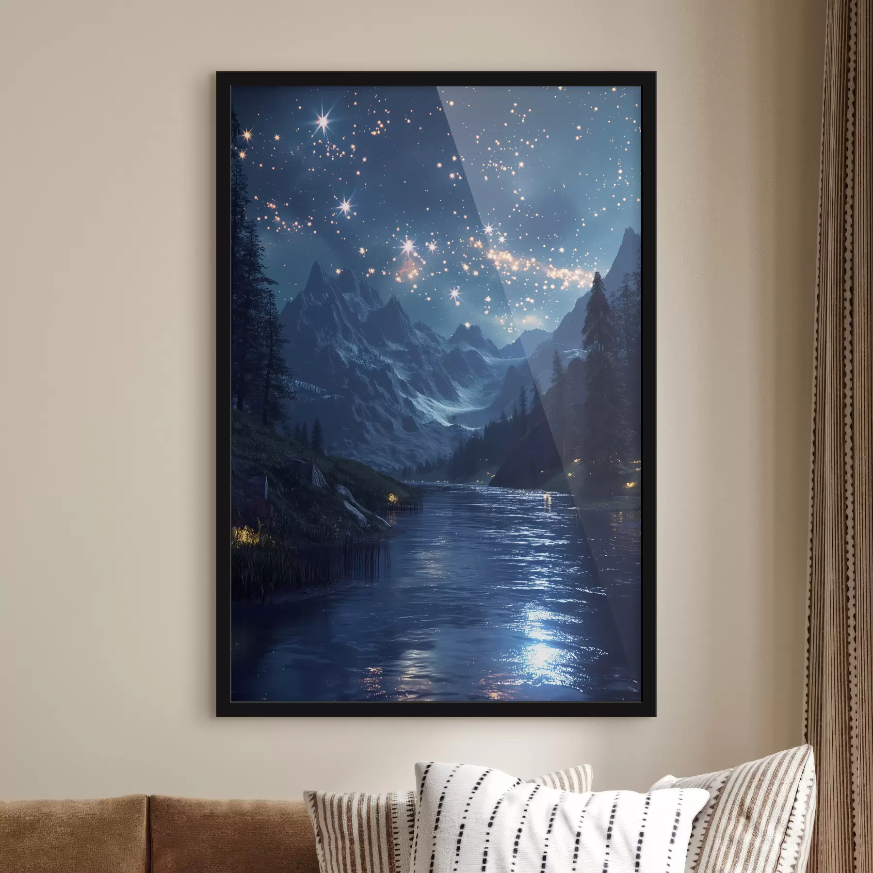  Peintures Velaris, montagnes, étoiles f40010