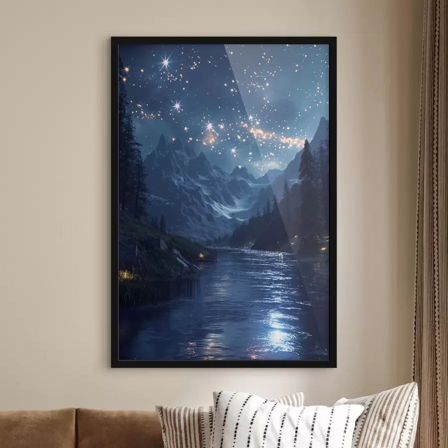  Peintures Velaris, montagnes, étoiles f40010
