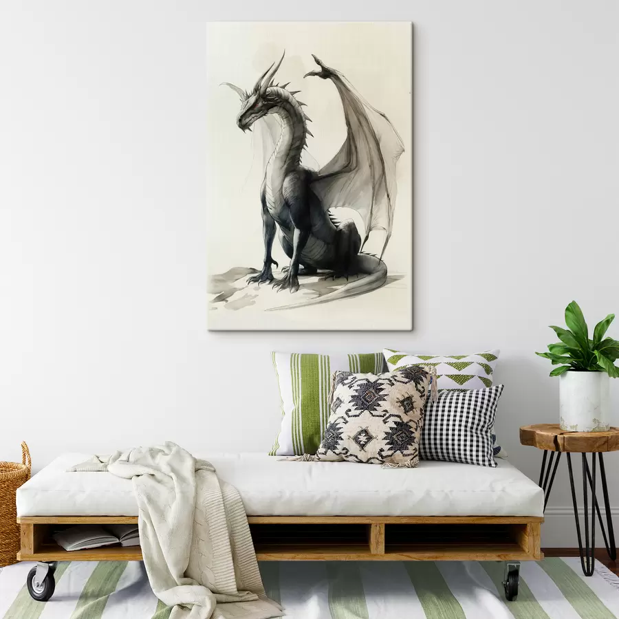  Peintures Dragon,peintures,aquarelle,beige s40003