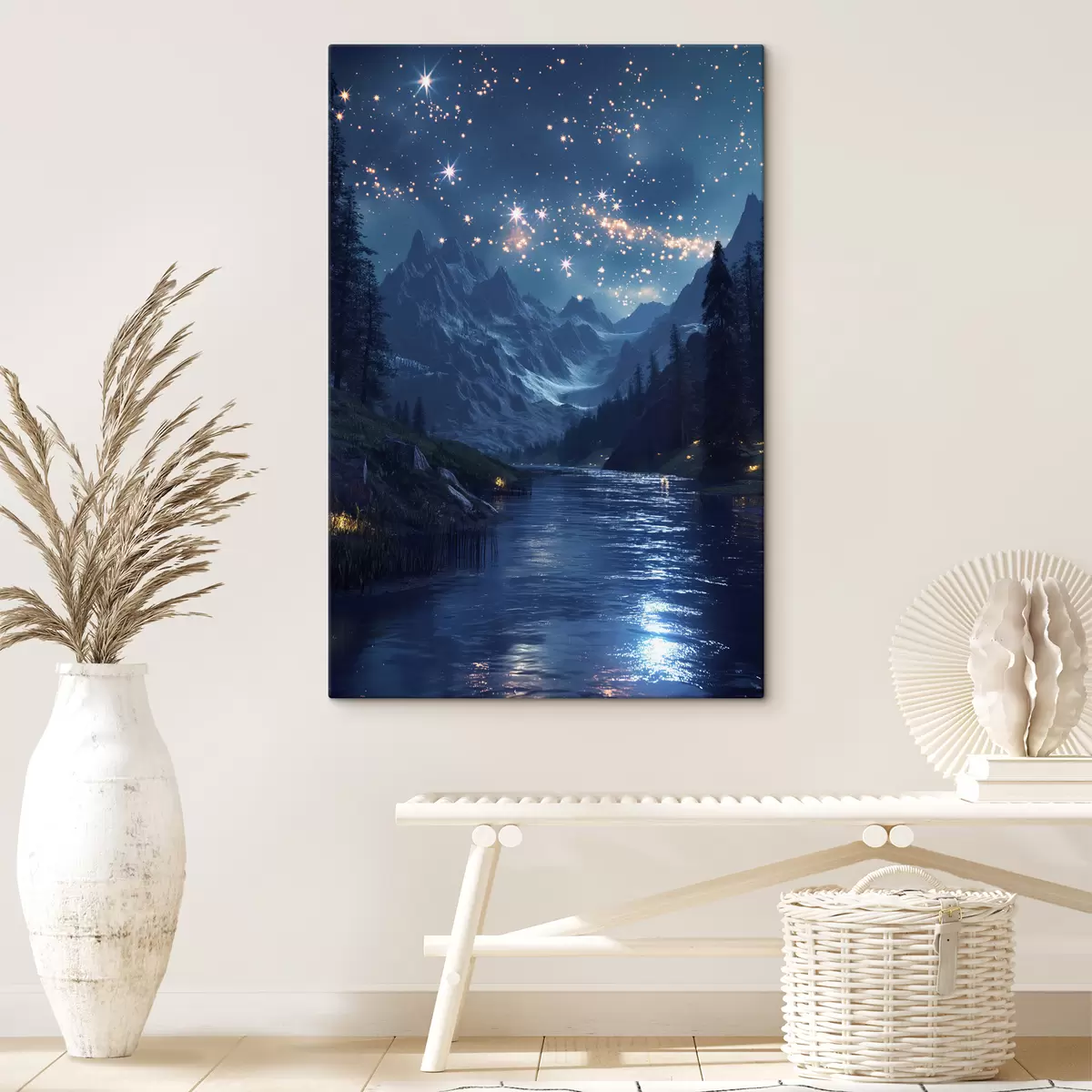  Peintures Velaris, montagnes, étoiles s40010