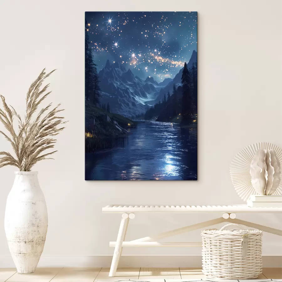  Peintures Velaris, montagnes, étoiles s40010