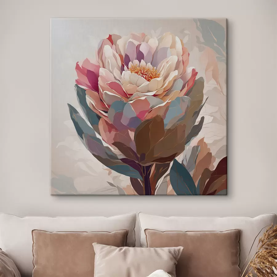  Peintures Fleur aux pétales multicolores s40060