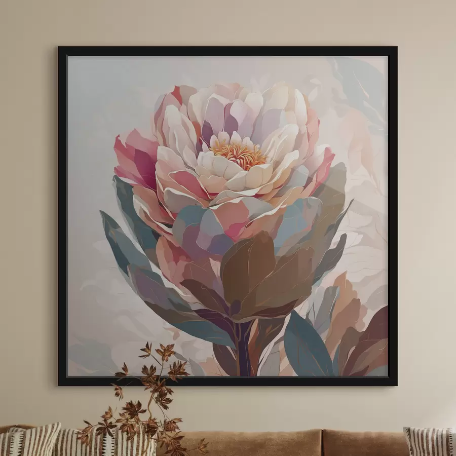Fotobehang Een bloem met veelkleurige bloemblaadjes f40060