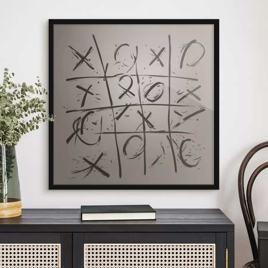 Fotobehang Tic Tac Toe kruisen f40065