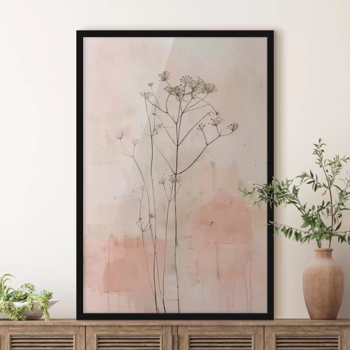 Poster Minimalisme van wilde bloemen f40116