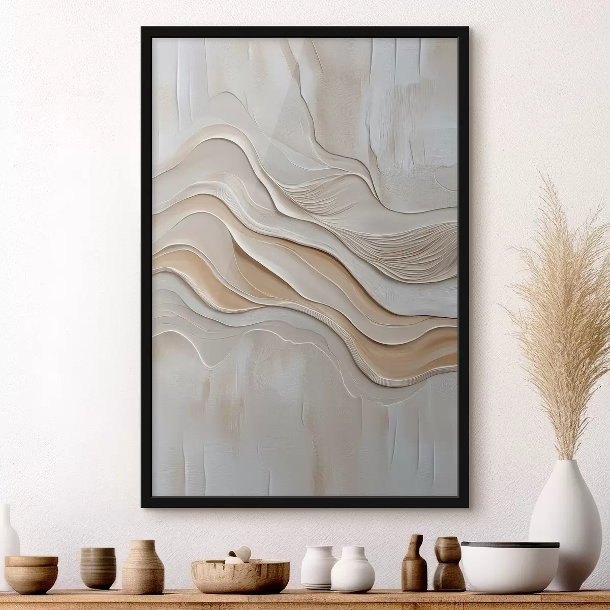 Poster Abstractie met textuurimitatie f39558