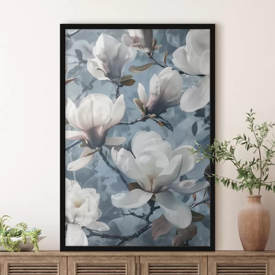 Fotobehang Witte magnolia's f40187