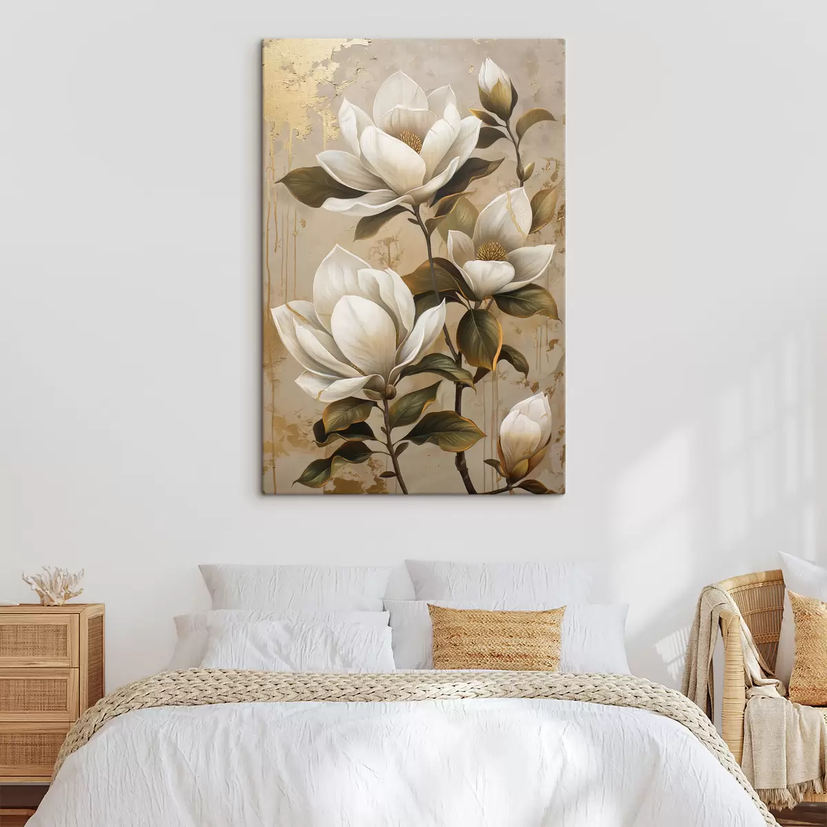  Schilderijen grote magnolia bloemen s40236