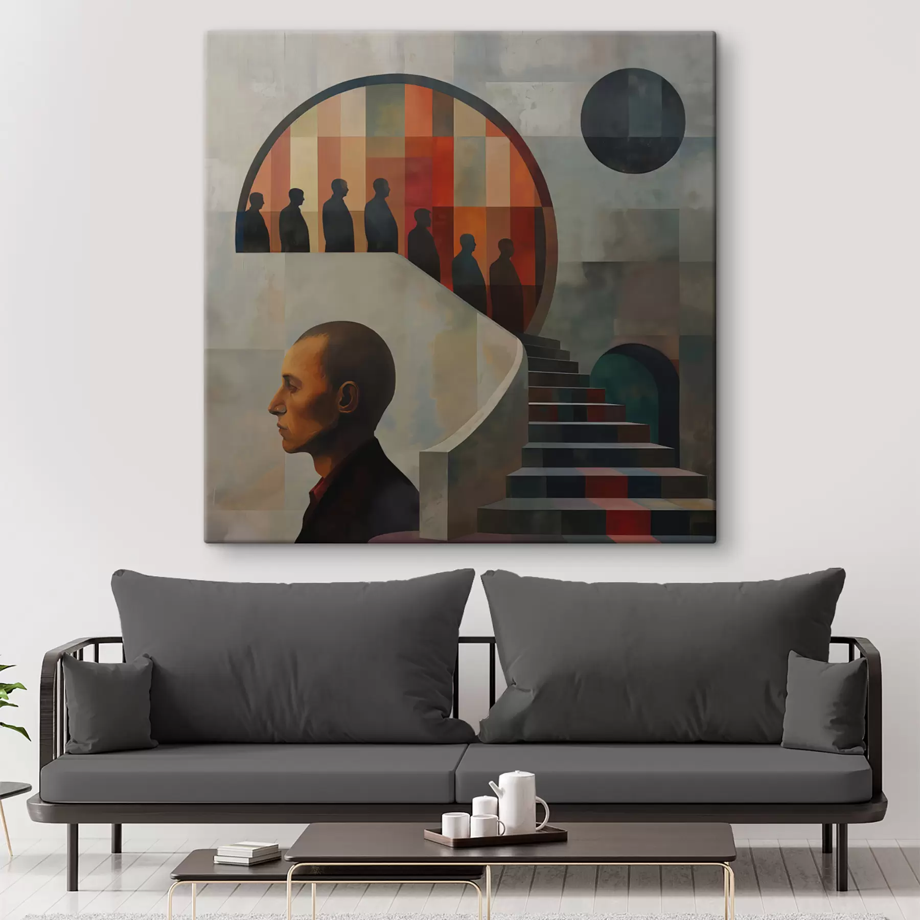  Peintures illustration moderne d'escaliers s40238