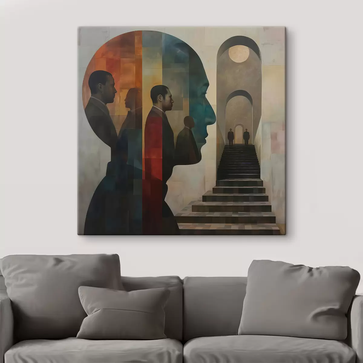  Peintures profils d'hommes de l'art moderne s40239