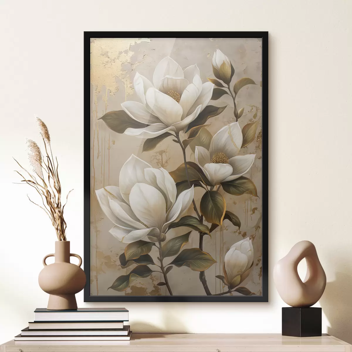 Affiche grandes fleurs de magnolia f40236