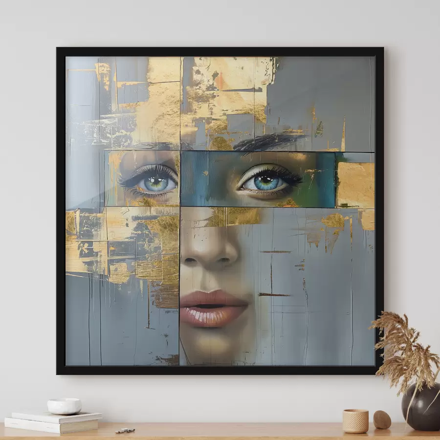 Fotobehang modern abstract portret f40240