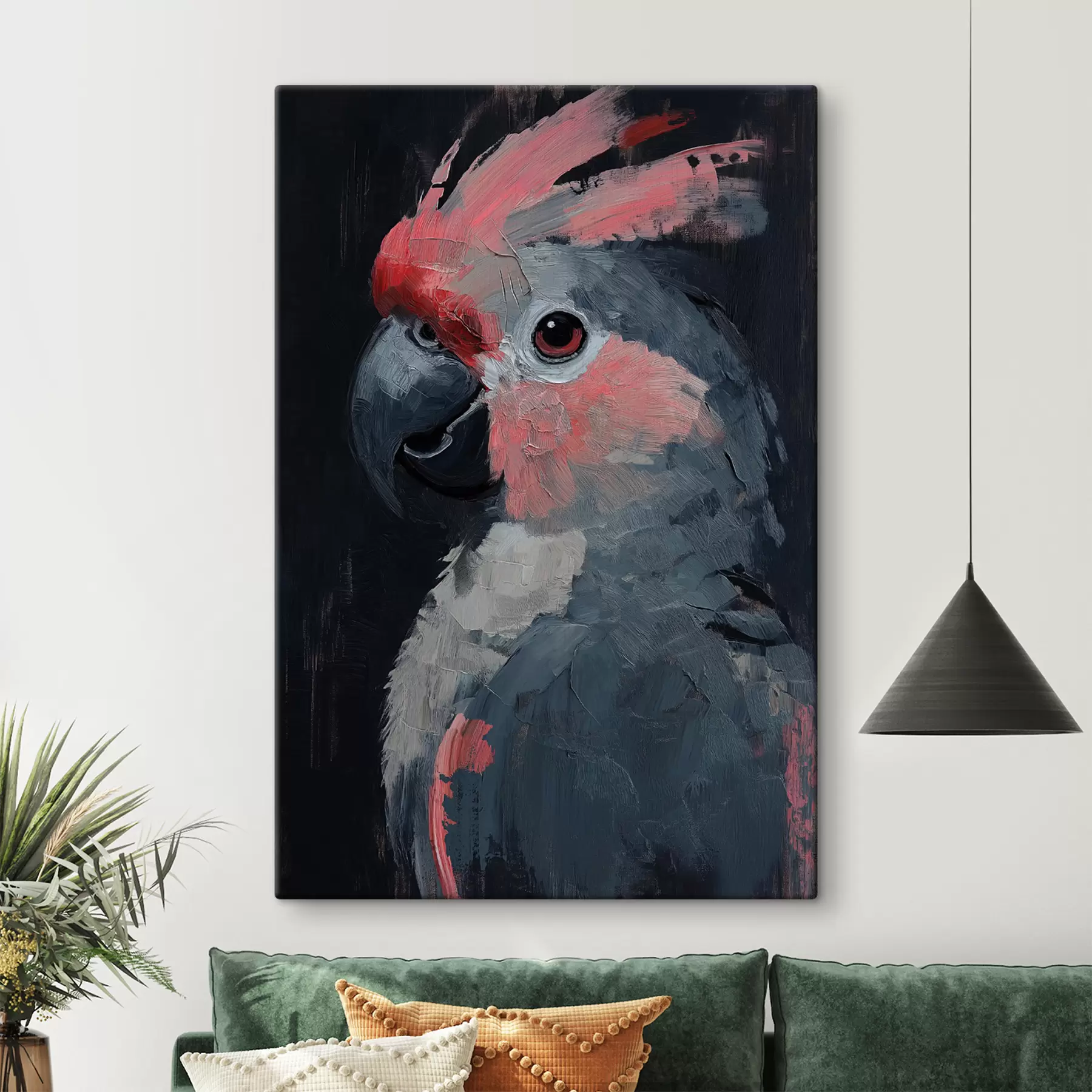 Papier peint photo Le perroquet est peint à l'acrylique s40266