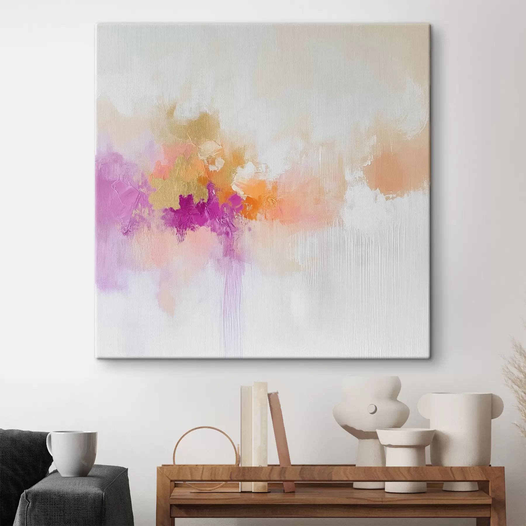 Fotobehang Abstracte tekening met verfstreken s40278