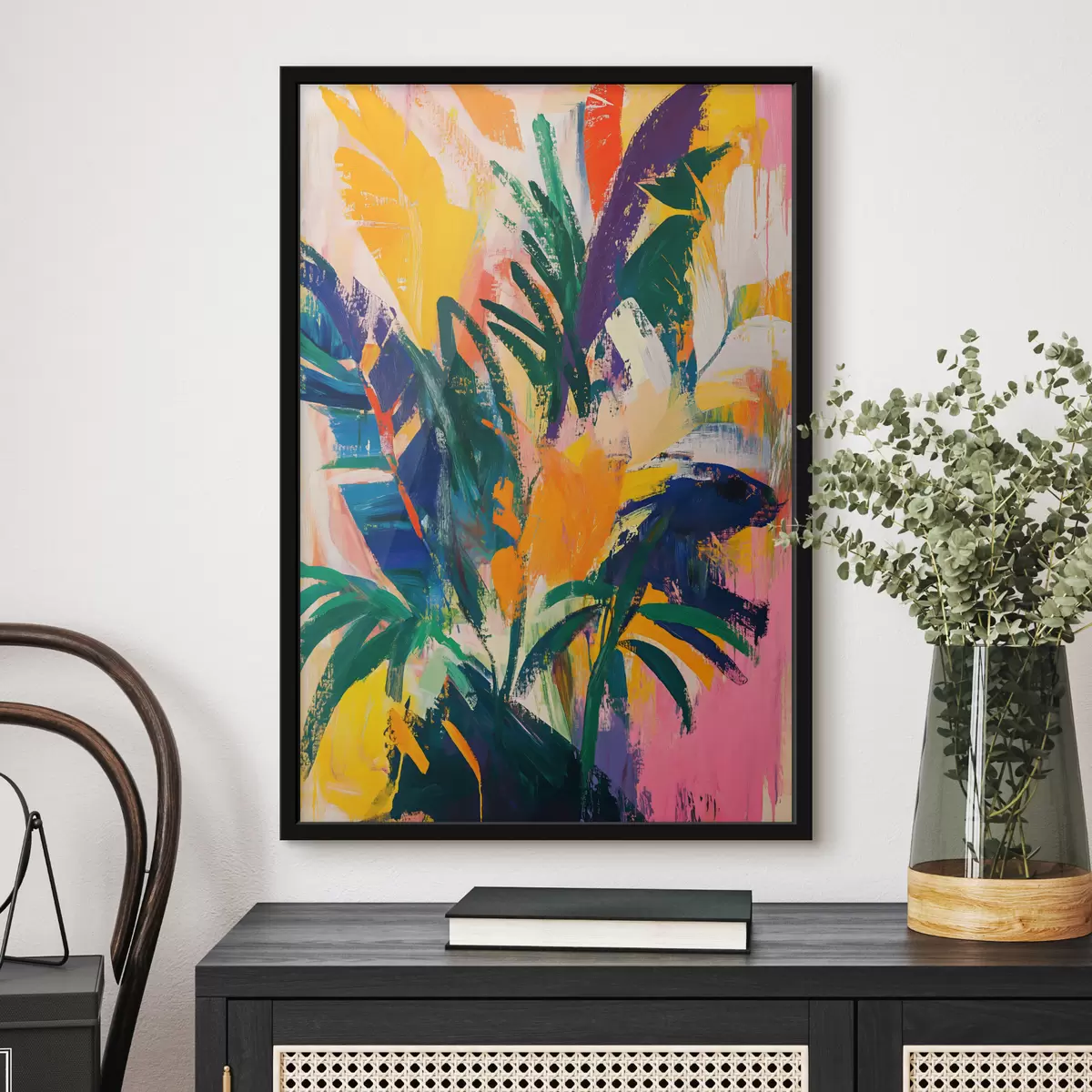 Affiche Feuilles exotiques abstraites f40264