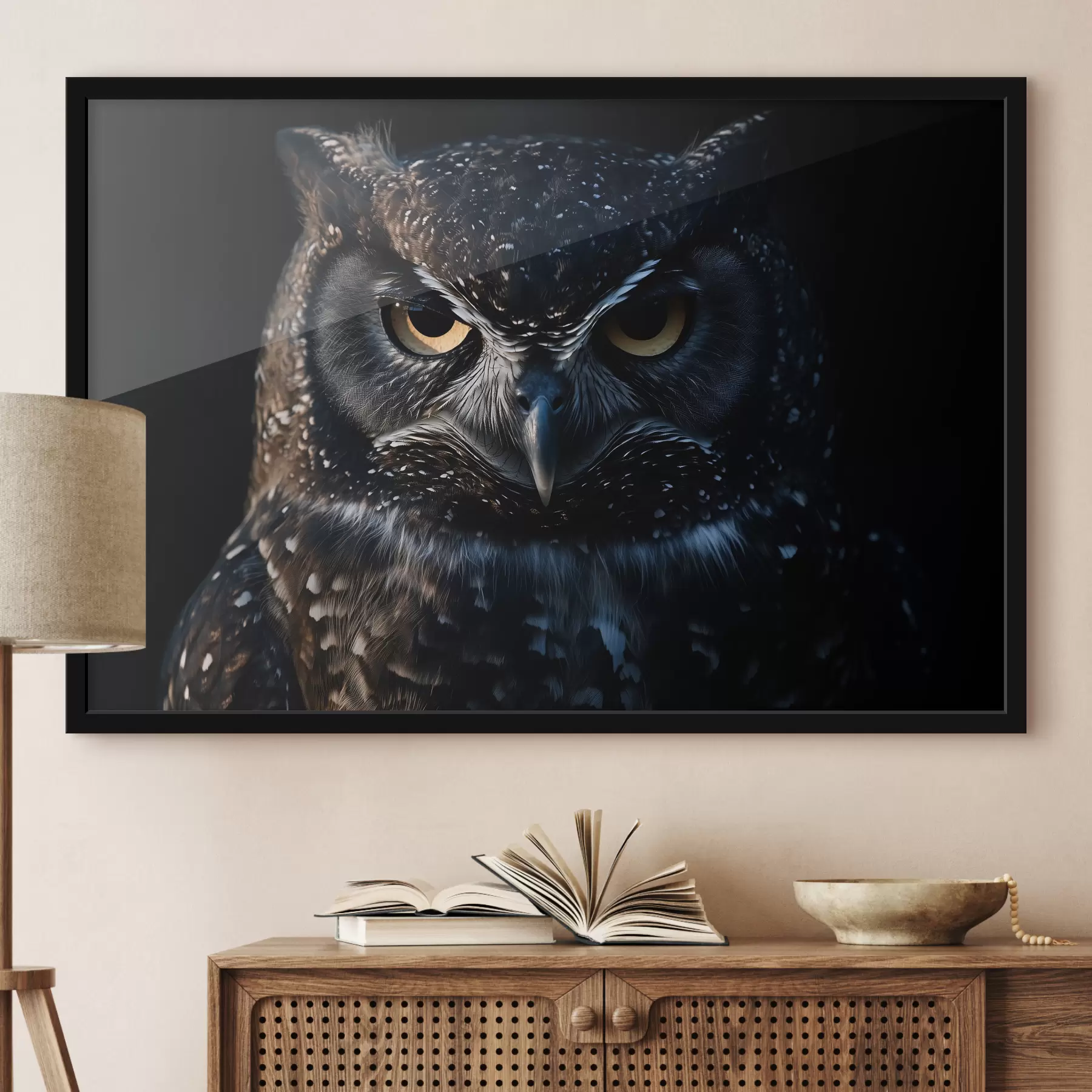 Fotobehang Uitzicht op de uil f40271