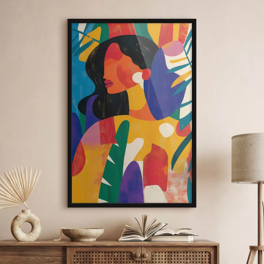 Fotobehang Veelkleurig abstract meisje f40275