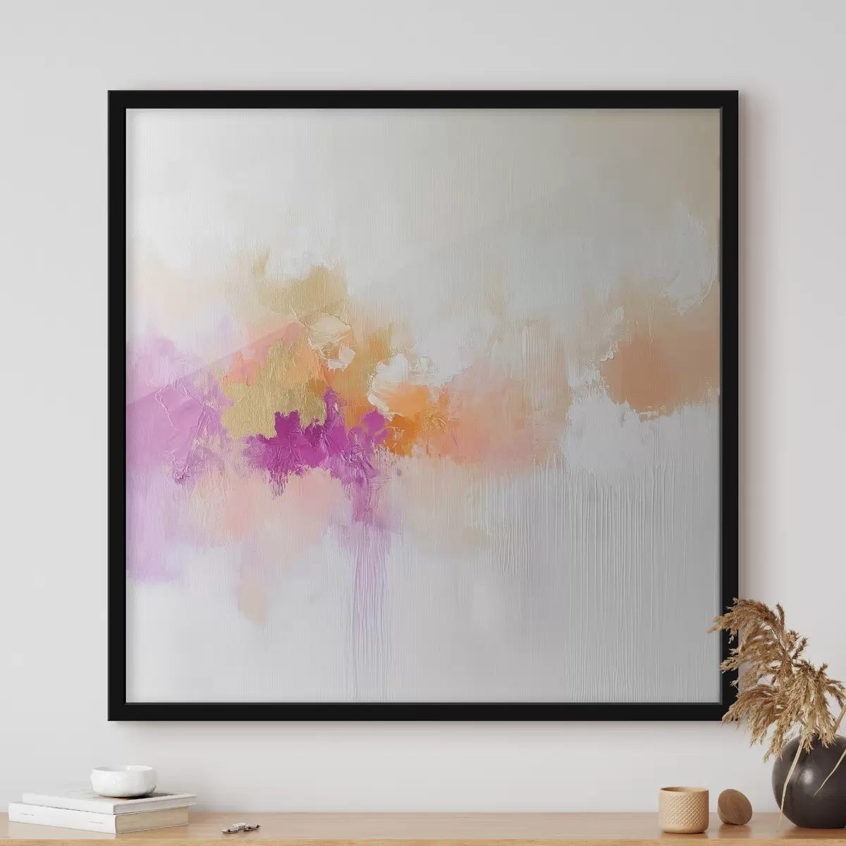 Poster Abstracte tekening met verfstreken f40278