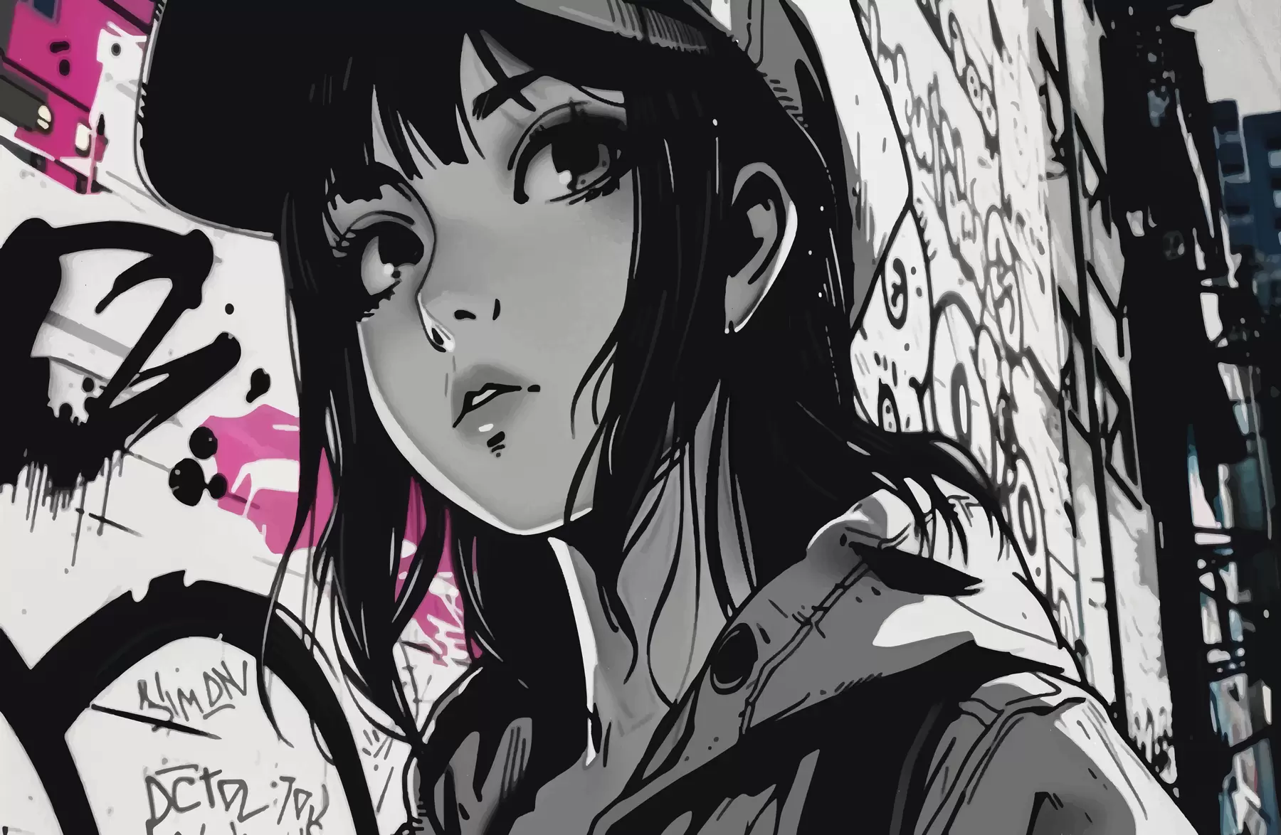 Fotobehang Anime meisje w00973