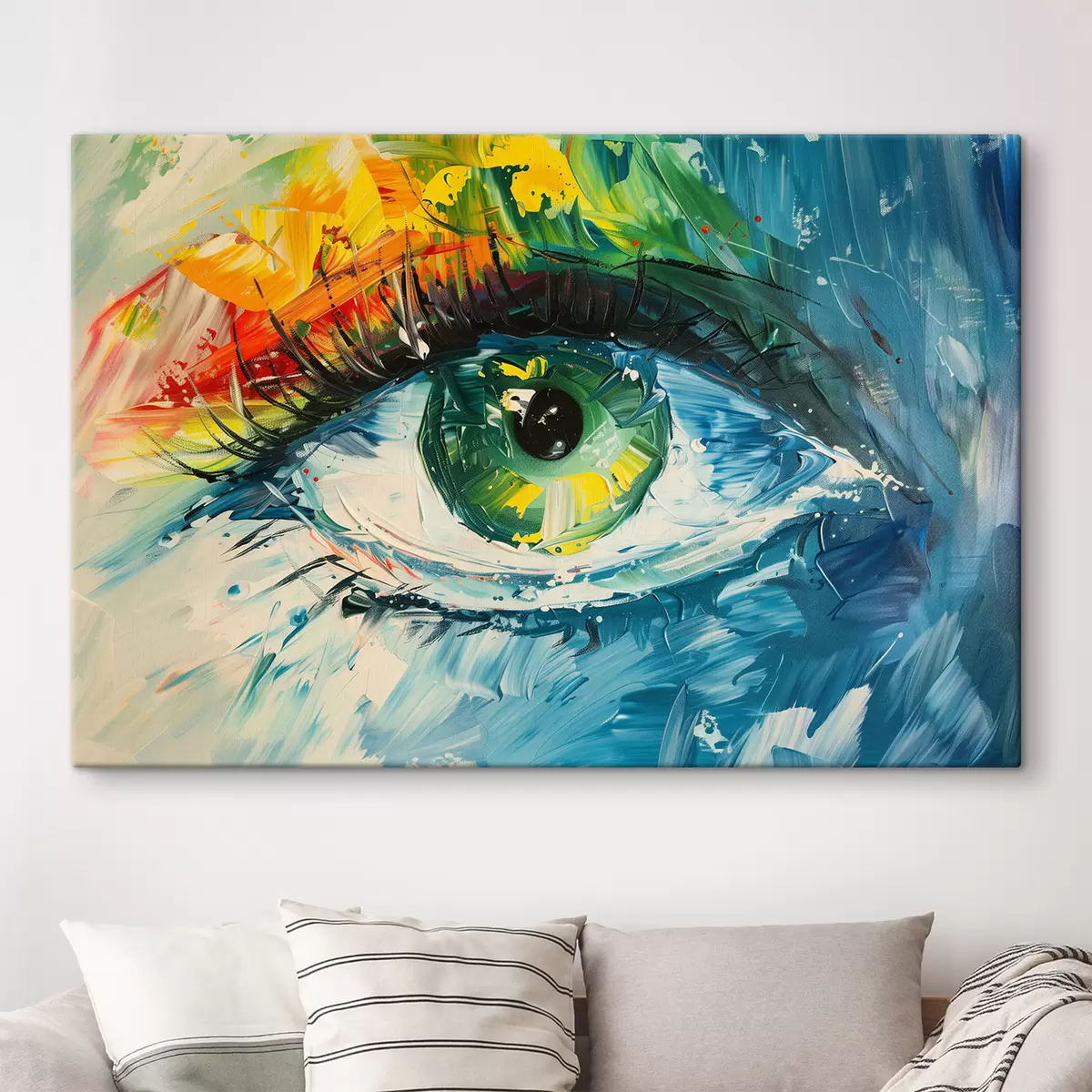  Peintures Regard lumineux, yeux verts s40365