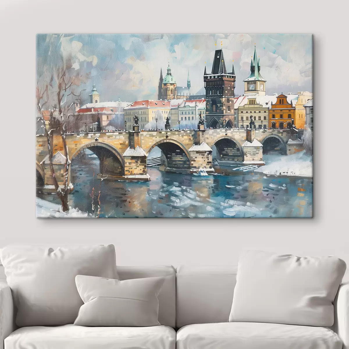  Peintures Pont de Prague s40378