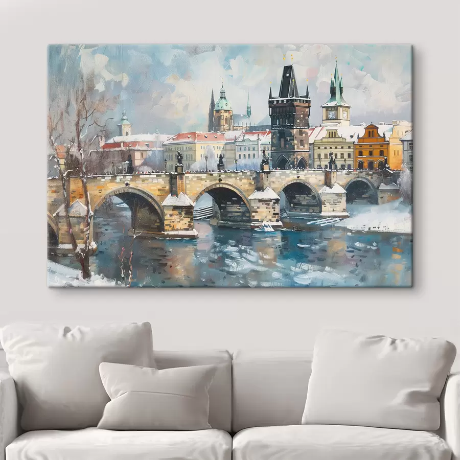  Peintures Pont de Prague s40378