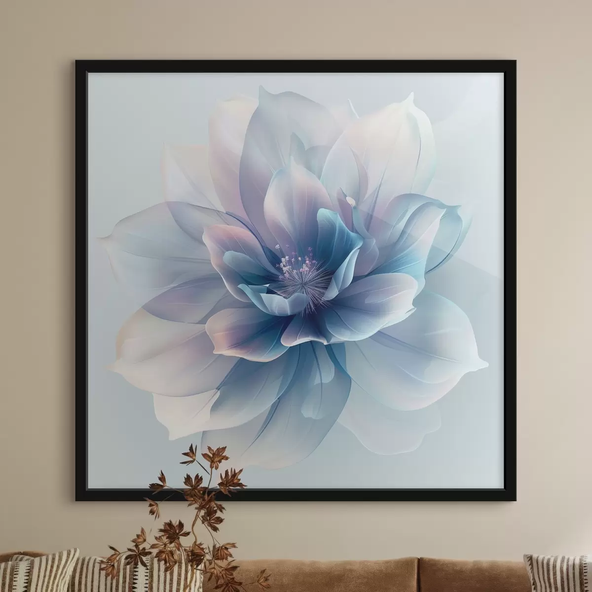 Poster Delicate abstracte bloem f40362