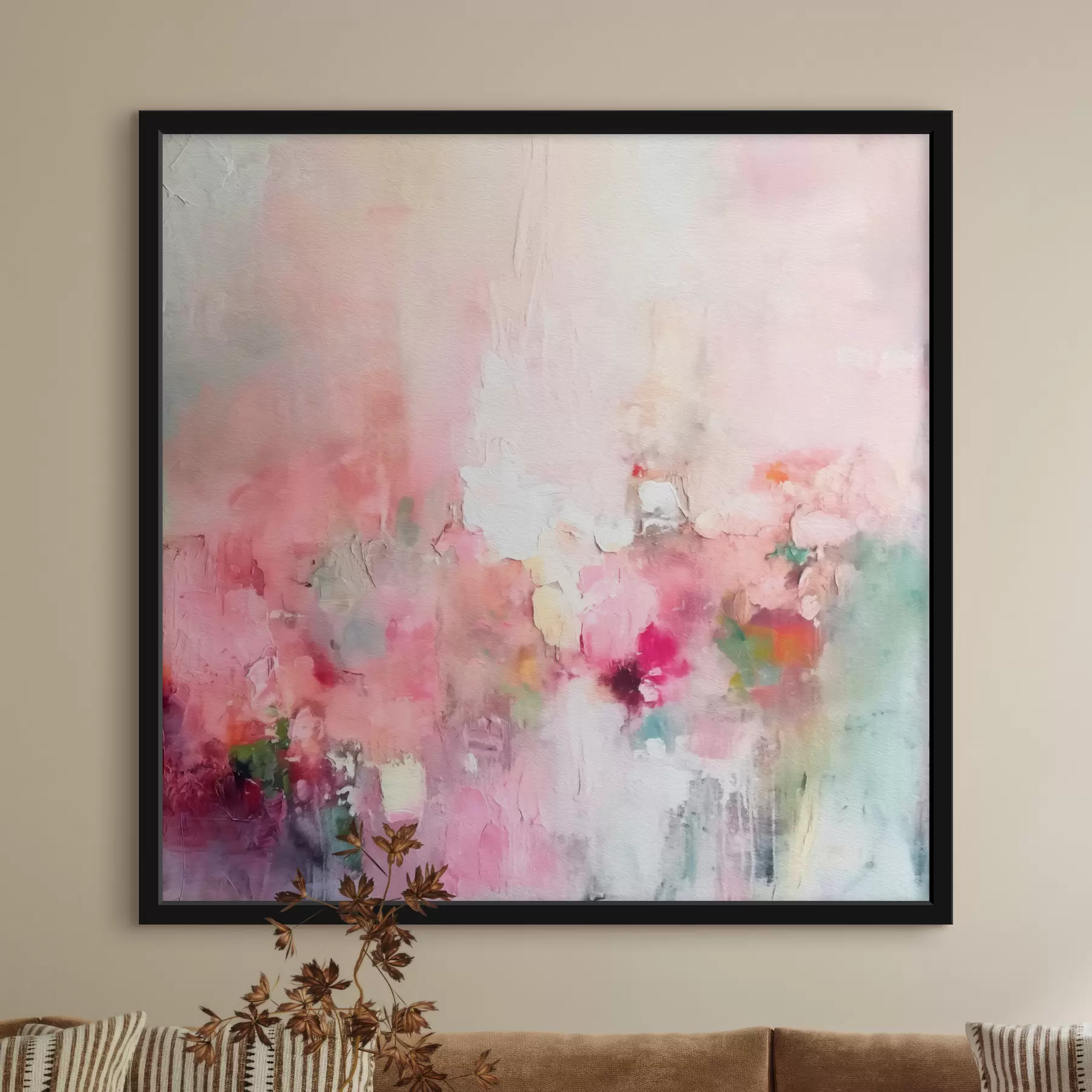 Fotobehang Abstracte grote penseelstreken moderne stijl f40512