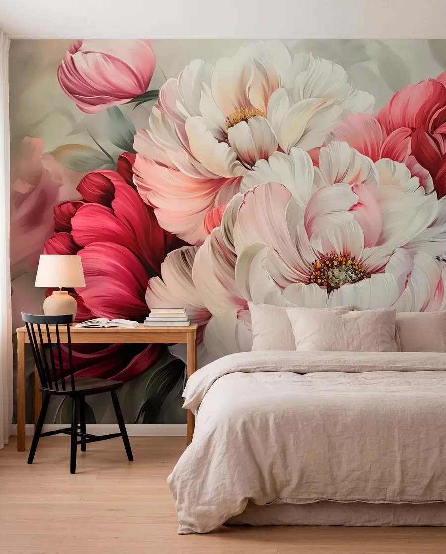 Papier peint photo Un grand bouquet de pivoines w01038