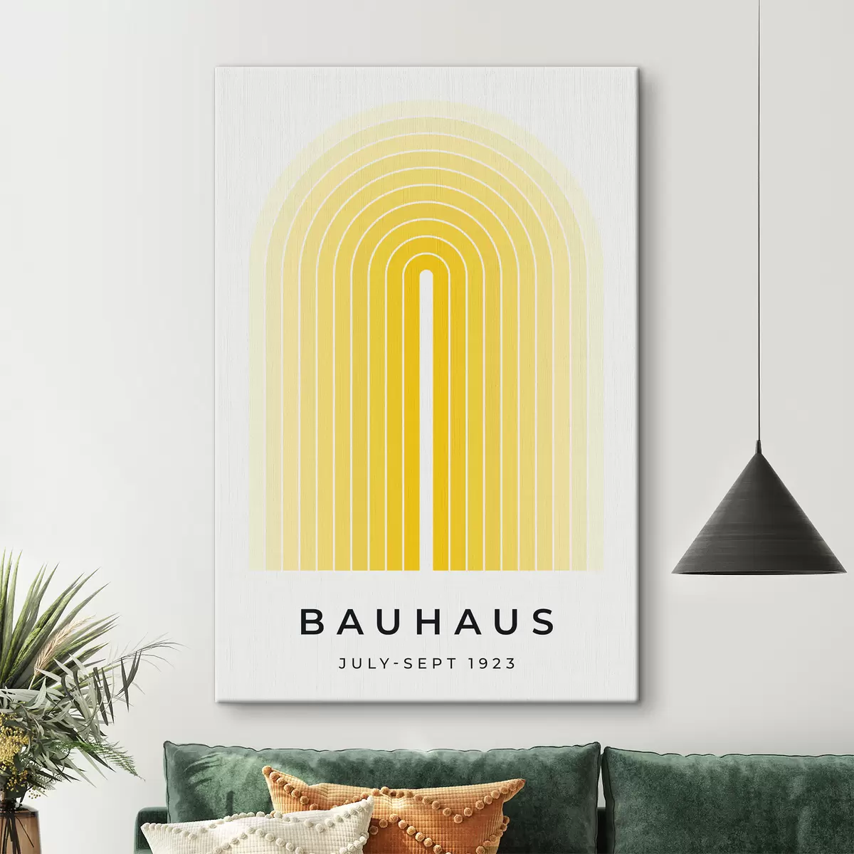  Peintures Abstraction Bauhaus en couleur jaune s40536